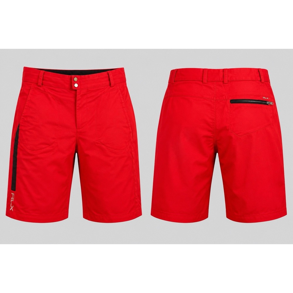 RLX Ralph Lauren SHORTS Adult Womens 4 Bermuda Athletic Golf RED SILVER